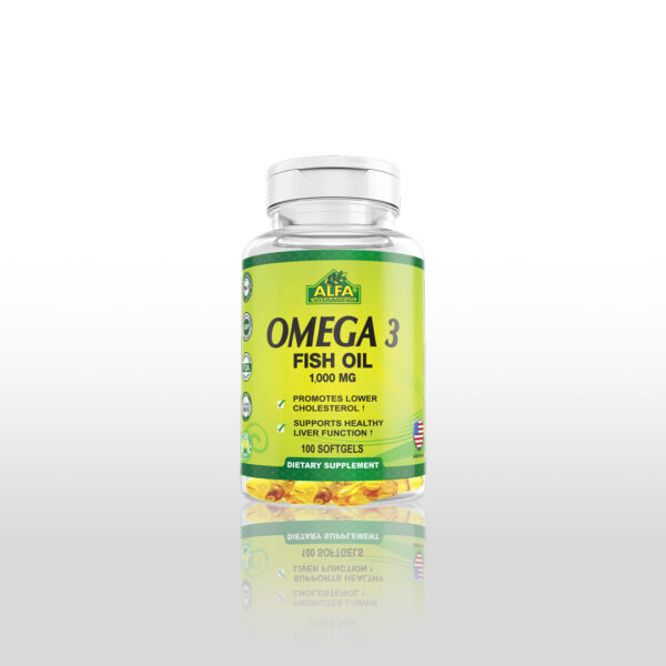 Omega 3 Fish Oil 1000mg Alfa 100Softgel